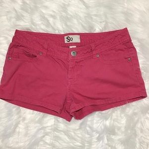 SO Women’s Fuchsia Denim Shorts with Precious Stones